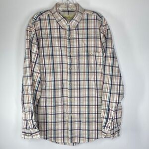 Eddie Bauer Plaid Long Sleeve Button Up Shirt Size Medium